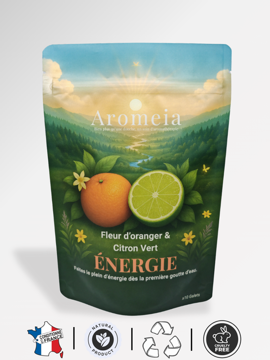 Bombe de douche | Pack ÉNERGIE | 10 Bombes Fleur d’oranger & Citron Vert