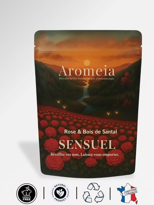 Bombe de douche | Coffret SENSUEL | 10 Bombes Rose & Bois de Santal