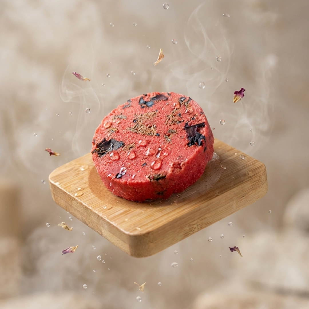 Support en bambou | Socle de diffusion pour bombes de douche Aromeia