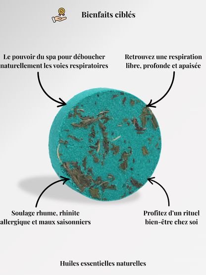 Bombe de douche | Coffret PURIFIANT | 10 Bombes Eucalyptus & Menthe