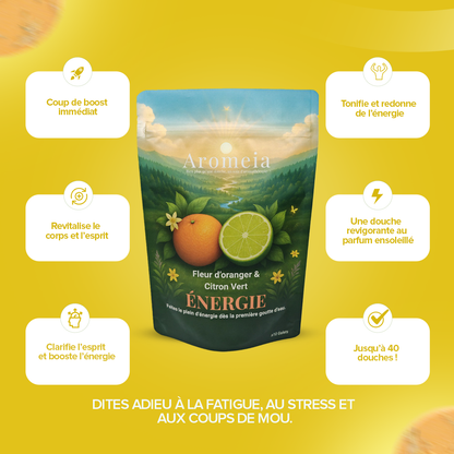 Bombe de douche | Pack ÉNERGIE | 10 Bombes Fleur d’oranger & Citron Vert