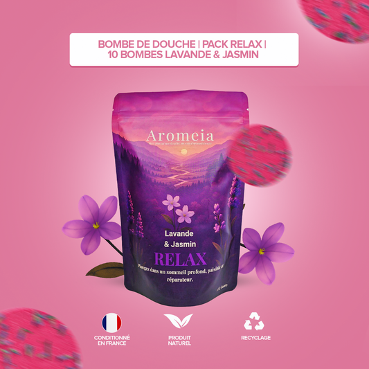 Bombe de douche | Pack RELAX | 10 Bombes Lavande & Jasmin