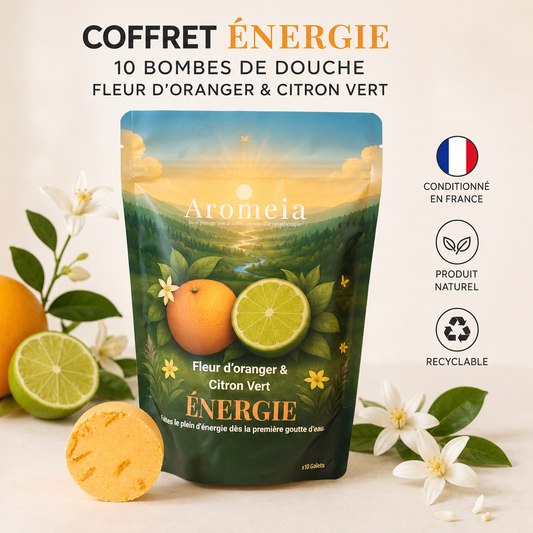 Coffret Énergie | 10 Bombes de douche Fleur d'oranger & Citron Vert