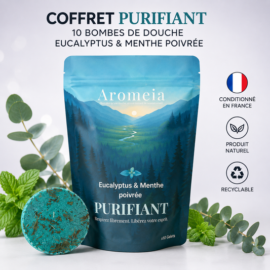 Coffret Purifiant | 10 Bombes de douche Eucalyptus & Menthe