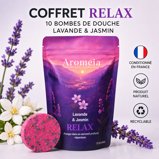 Coffret Relax | 10 Bombes de douche Lavande & Jasmin