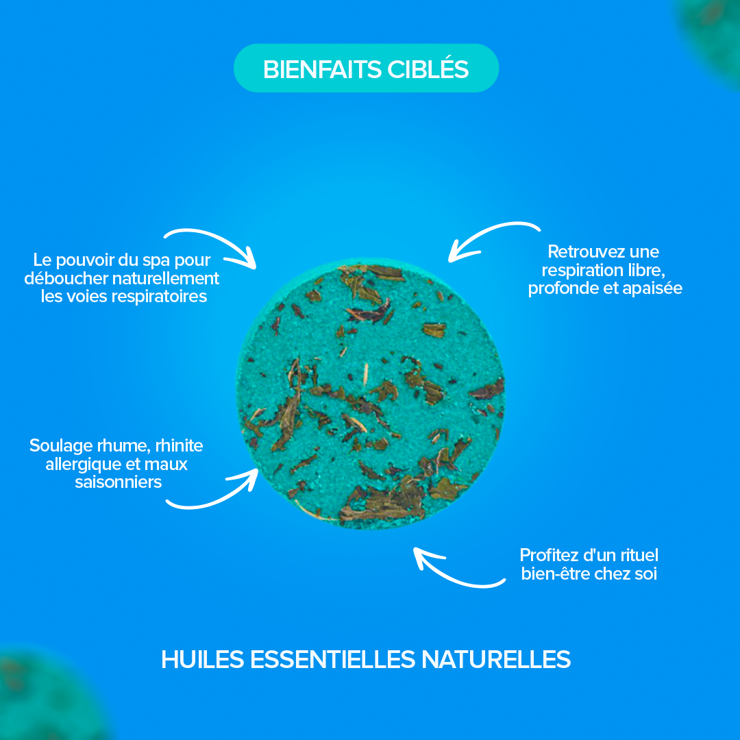 Bombe de douche | Pack PURIFIANT | 10 Bombes Eucalyptus & Menthe