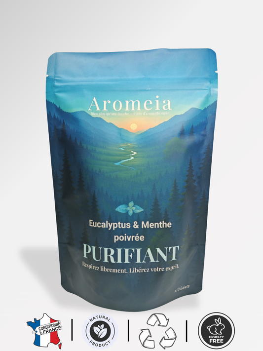 Bombe de douche | Coffret PURIFIANT | 10 Bombes Eucalyptus & Menthe