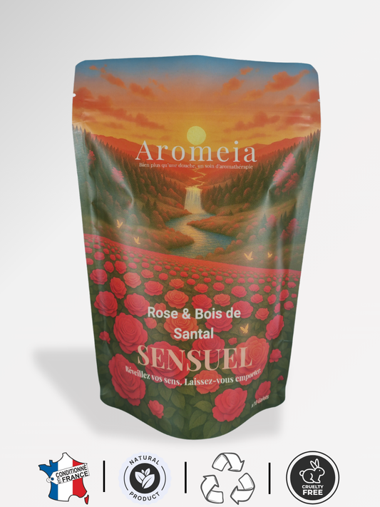 Bombe de douche | Coffret SENSUEL | 10 Bombes Rose & Bois de Santal