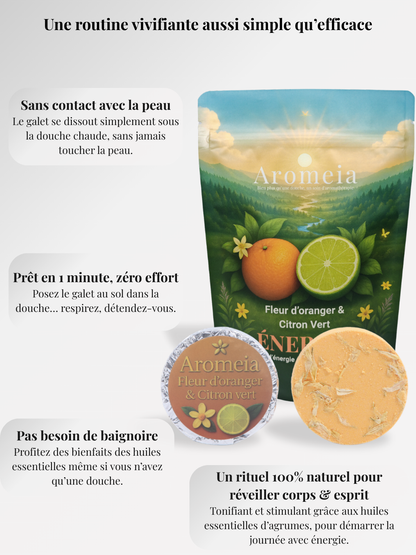 Bombe de douche | Coffret ÉNERGIE | 10 Bombes Fleur d’oranger & Citron Vert