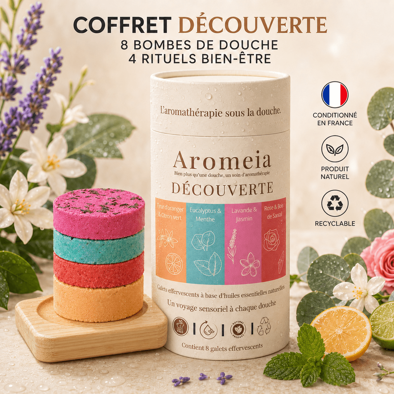 Coffret Découverte | 8 bombes de douche - Aromeia