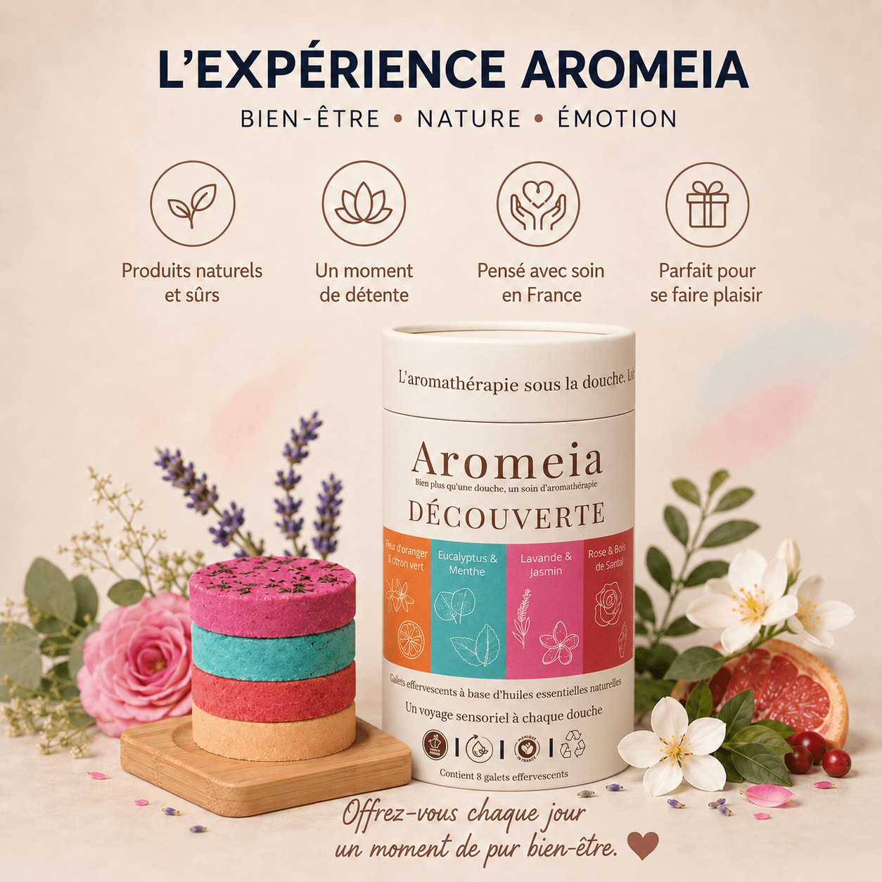 Coffret Découverte | 8 bombes de douche - Aromeia