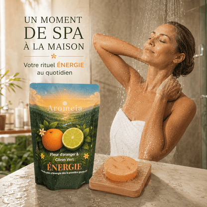 Coffret Énergie | 10 Bombes de douche Fleur d'oranger & Citron Vert - Aromeia