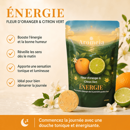 Coffret Énergie | 10 Bombes de douche Fleur d'oranger & Citron Vert - Aromeia