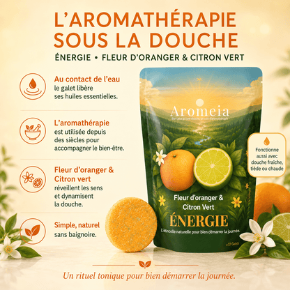 Coffret Énergie | 10 Bombes de douche Fleur d'oranger & Citron Vert - Aromeia