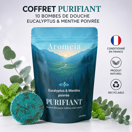 Coffret Purifiant | 10 Bombes de douche Eucalyptus & Menthe - Aromeia