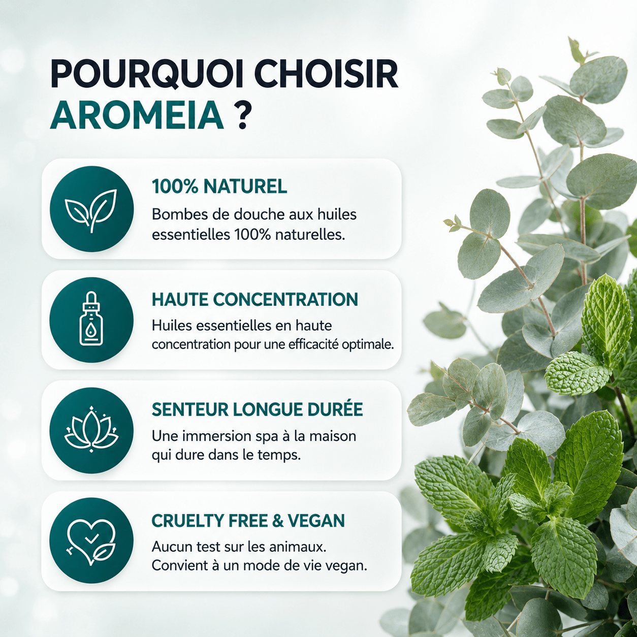Coffret Purifiant | 10 Bombes de douche Eucalyptus & Menthe - Aromeia