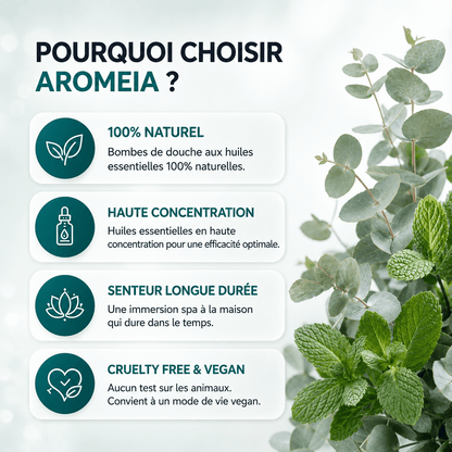 Coffret Purifiant | 10 Bombes de douche Eucalyptus & Menthe - Aromeia