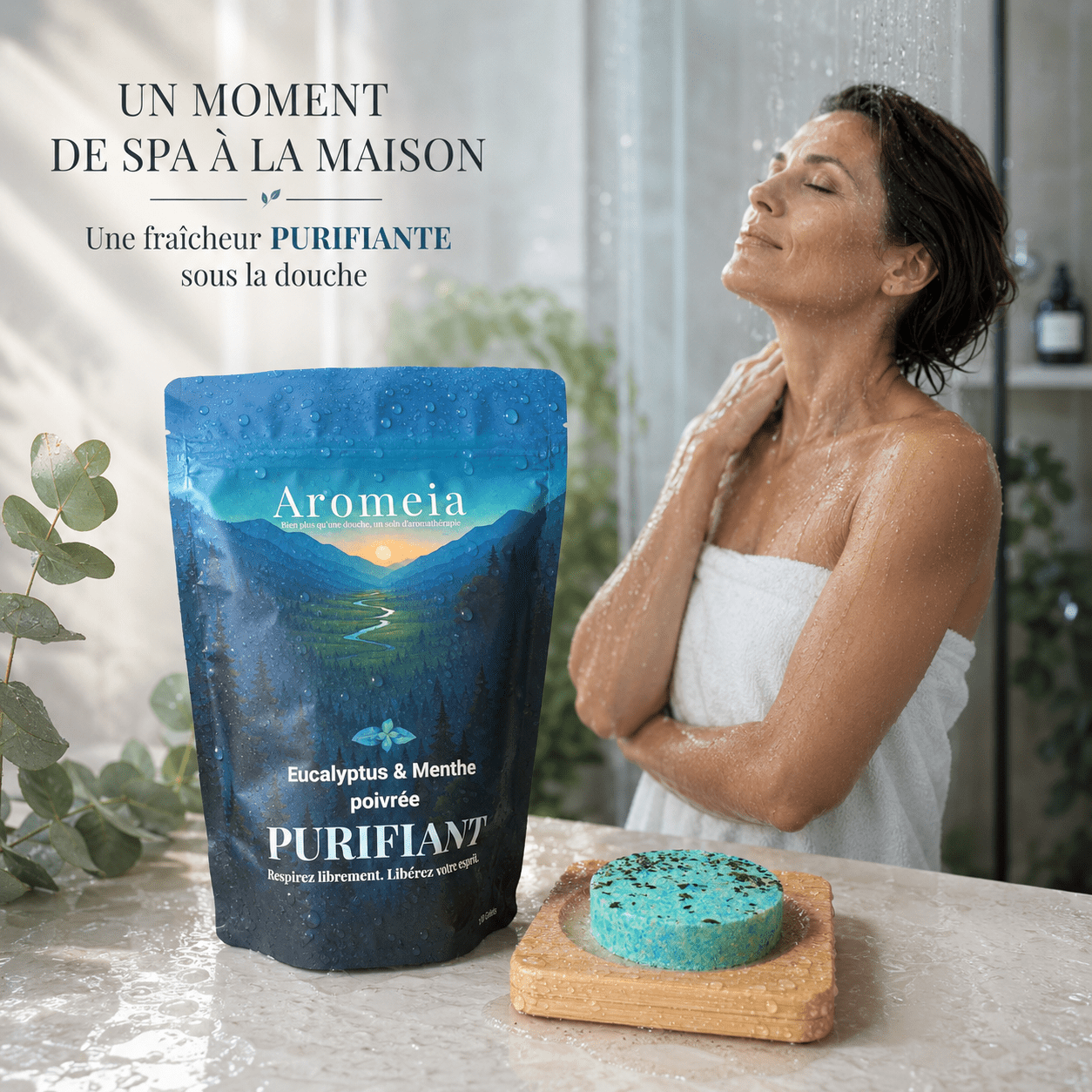 Coffret Purifiant | 10 Bombes de douche Eucalyptus & Menthe - Aromeia