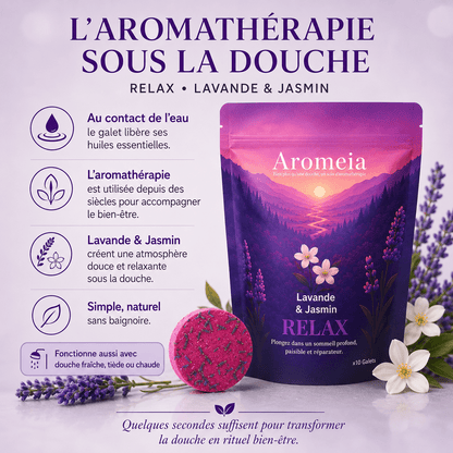Coffret Relax | 10 Bombes de douche Lavande & Jasmin - Aromeia