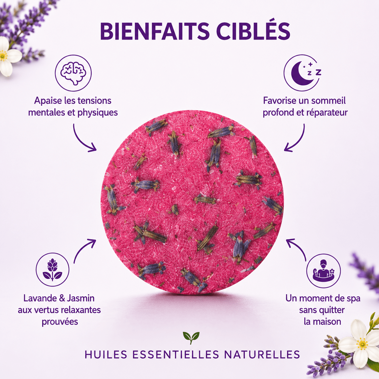Coffret Relax | 10 Bombes de douche Lavande & Jasmin - Aromeia