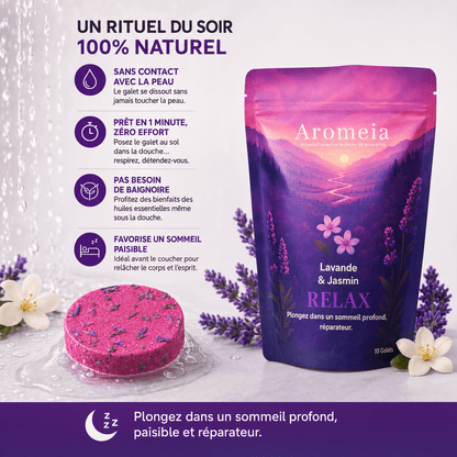 Coffret Relax | 10 Bombes de douche Lavande & Jasmin - Aromeia