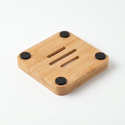 Support en bambou | Socle de diffusion pour bombes de douche Aromeia